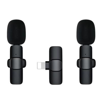 China New 2.4G Lavalier Microphone Lavalier Microphone Lapel Microphone Noise Reduction Radio Noise Reduction Collar Two Collar Microphone Live Broadcast for sale