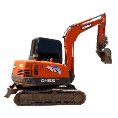 China 95% New Korean Original Brand 5.5 Ton Used Mini Machinery Excavator Used Doosan DH55-7 Rubber Tracked For Sale 0.1m′ Excavator; ³ for sale