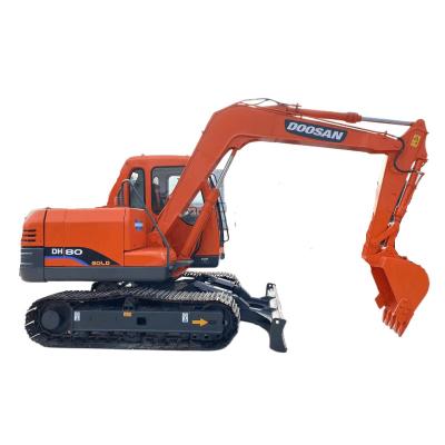 China Low Price Original Korean Brand 6 Ton Used Mini Construction And Machinery Doosan DH80G In Stock Cheap Construction Excavator Selling 0.3mÂ ³ for sale