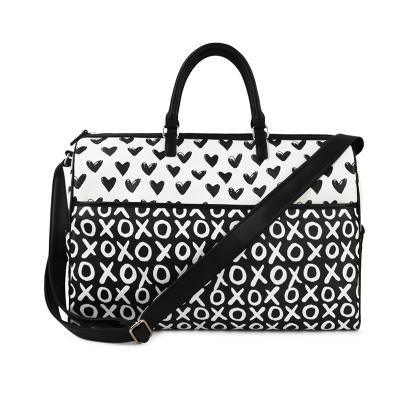 China 2021 Vintage High Quality Fashion Contrast Travel Women Lady Bags Black And White Handbag for sale