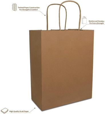 China Wholesale Recyclable Custom Kraft Paper Bags With Logo Your Own Logo White Paper Gift Bags With Handles Brown Paper Bags for sale