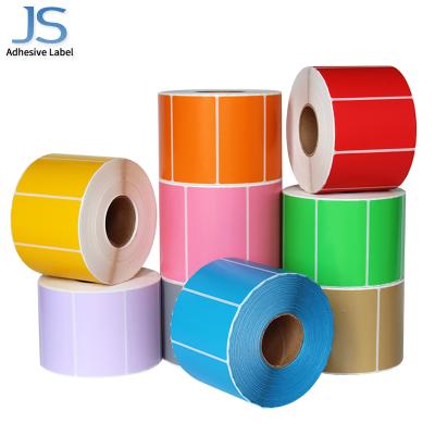 China Adhesive Barcode Heat Sensitive Paper 100mm*70mm roll up cheap custom stickers etikett for sale