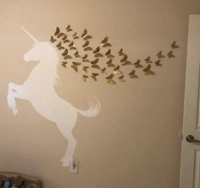 China Sticker Amazon best selling wall decal decor art sticker gold 3d butterfly wall stickers for sale