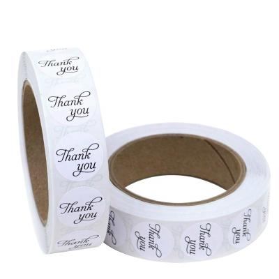 China Holographic Adhesive Thank You Sealing Sticker Roll Up Custom Printing Labels for sale