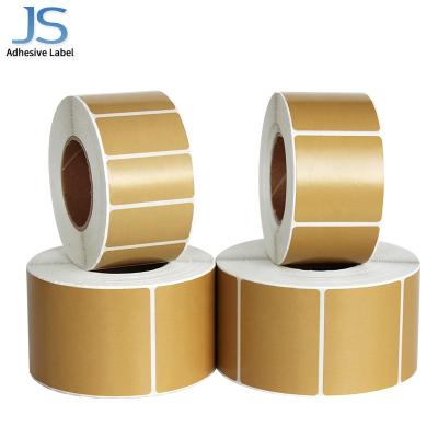 China Waterproof 45mm*25mm Kraft Paper Roll Brown Adhesive Custom Die Cut Vinyl Sticker for sale