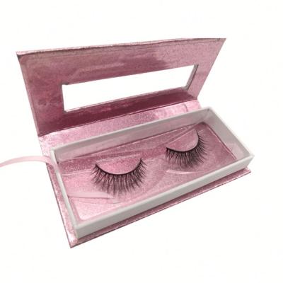 China Long Natural Silk Mink Eyelashes 3d Faux Mink Eyelashes Custom Private Label 3d Silk Eyelashes for sale