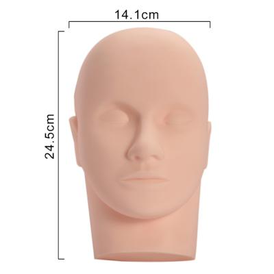 China Other Wholesale Silicone Head Manikin Flat Head Mannequin Training Eyelash Extension Model for sale