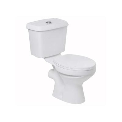 China Modern Cheap Price Bathroom WC Ivory Colored Ceramic Toilet Piece Two Piece Toilet Bowl for sale