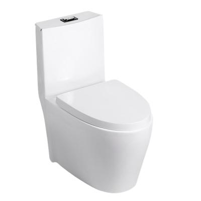 China Bathroom Equipment EUROPEAN Accessories White Ceramic WC Pissing Ceramic Toilet One Piece Toilet Bowl for sale