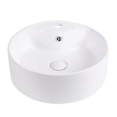 China Contemporary Design Bathroom Countertops White Ceramic Toilet Bowl Sink Wash Basin for sale