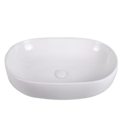 China Contemporary Rectangular Pull Out Faucet Top Wudu Bathtub Countertop Sink 600X425X140mm Ceramic Sink 600X425X140mm for sale