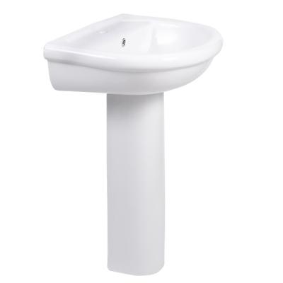 China Perfect Unique Modern Modern Kitchen Sink Lavatory White Ceramic Pedestal Wash Basin for sale