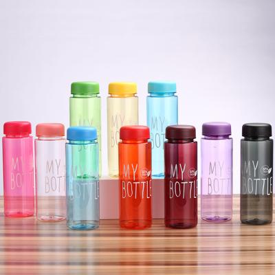 China Sustainable Portable My Transparent Water Bottle Plastic Sport Water Bottle Clear for sale