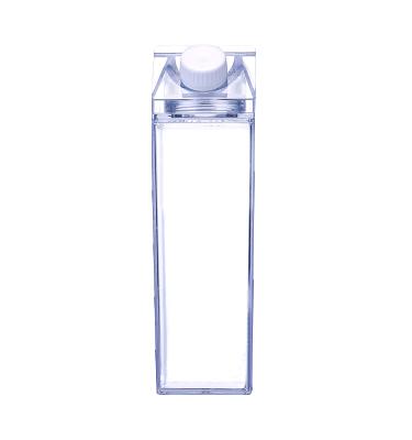 China Juice Clear Milk Carton Shaped Motivational Water Bottle 33oz (1000mL) Viable Free Reusable Size Ambient BPA Travel for sale