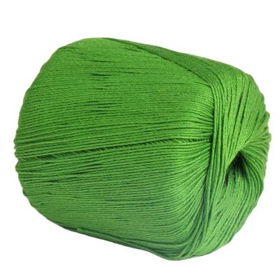 China Sustainable Crochet Single Color Cotton Yarn Thin Yarn Lace Cotton Crochet Yarns for sale