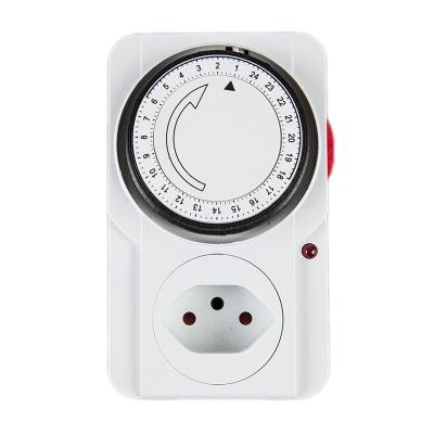 China 230V/10A Switzerland 24 Hours Socket Timer Programmable Manual Mechanical Switches Sockets for Home Appliance for sale