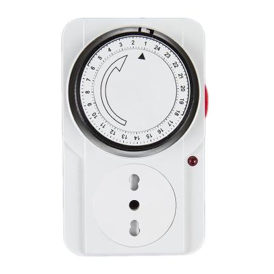 China Multifunctional Italy 24 Hours Timer Socket Outlets Programmable Manual Mechanical Switches For Home Appliance 230V/16A for sale