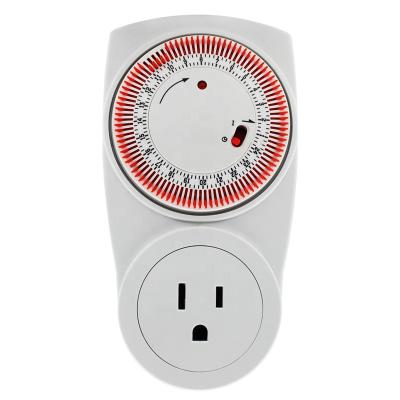 China Multifunctional USA America TU-01A 24 Hours Socket Timer Programmable Manual Mechanical Switches Sockets for Home Appliance 125V/15A for sale