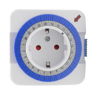 China Multifunctional TG-50A Germany 24 Hours Socket Timer Programmable Manual Mechanical Switches Sockets for Home Appliance 230V/16A for sale