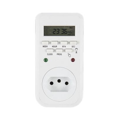 China Brazil Multifunctional ETB-65A 7 Days Weekly Digital Timer Socket Outlet Programmable Automatic Switches For Home Appliance 220V/10A for sale