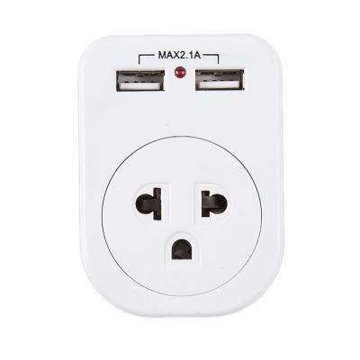 China Socket With Thailand Socket 5V 2.1A USB Adapter Travel 2 Port Output Power Plug For Phone for sale