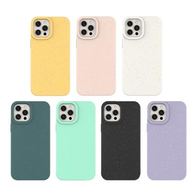 China New Custom Organic Wheat Stylish Biodegradable Straw Fiber Hybrid Shockproof Dragons Phone Case for 11 12 13 14 pro max for sale