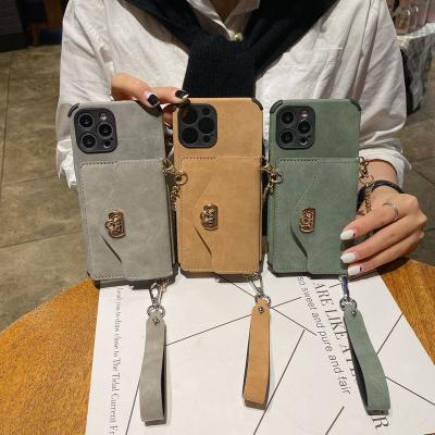 China Luxury Portable Women's Full Shockproof Protect Fancy Mobile Phone Case For Iphone 14 13 12 11 With Card Holder for sale