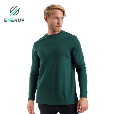 China Johns 100% Enerup Underwear Merino Antibacterial Custom Thermal Wool Long Sleeve Base Layer T-Shirt Men's Long Sleeve for sale