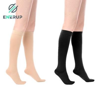 China Enerup Women 20-30mmhg Antibacterial Crossfit Wholesale Running Pregnancy Long Socks Compression Medical Socks for sale