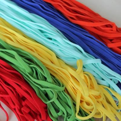 China Wholesale Custom Colorful Flat Earloop Cotton Seersucker Rope High Elastic Mask Elastic Gently Recycled Earloop High Elastic Band For Face Mask for sale