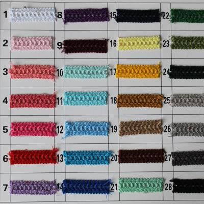 China Sustainable Factory Wholesale Polyester Material Colorful Embroidery Lace Trim for sale