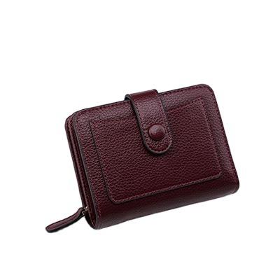 China New Waterproof Women's Classic Folding Short Purse Zipper Wallet Multifunctional Credit Card Holder for sale