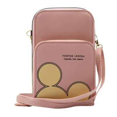 China Fashion Cartoon Shoulder Bag Mini Faux Pu Leather Women Custom Wholesale Cross - Body Cell Phone Purse Messenger Bags for sale