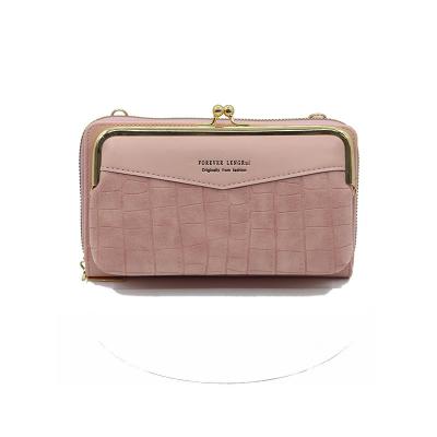 China Fashion Wholesale Custom Ladies Mobile Phone Shoulder Bag Mini Stone Grain Women Small Cross - Body Cell Phone Purse Messenger Bags for sale