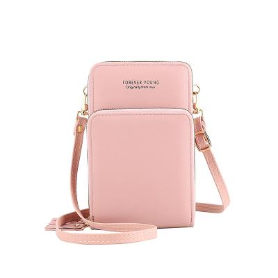 China Wholesale Fashion Small Cell Phone Shoulder Bag Pu Leather Women Cross - Body Purse Messenger Handbags for sale