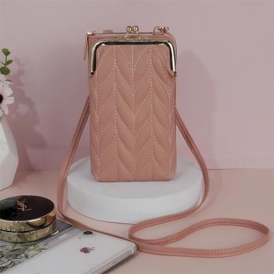 China Fashion Hot Sale Fashion Multifunctional Cross - Body Shoulder Bag Zipper Color Mini Purse Women Cell Phone Bags for sale