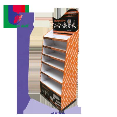 China Manufacturers Eco - Friendly Customized Supermarket Promotional Electric Cardboard Racks Beautiful Paper Display Racks for sale