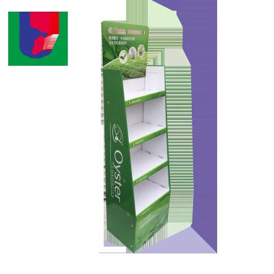 China Manufacturers Eco - Friendly Customized Shopping Mall Display Appliances Cardboard Rack Floor Cardboard Rack for sale