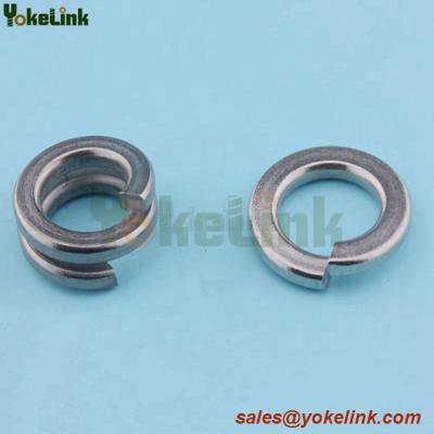 China High strength carbon steel Double Coil Spring Lock Washer for wood pole applications for sale