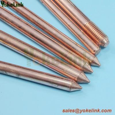 China Hot sell COPPER CLAD GROUND ROD 3/4X10 FT for underground applications for sale