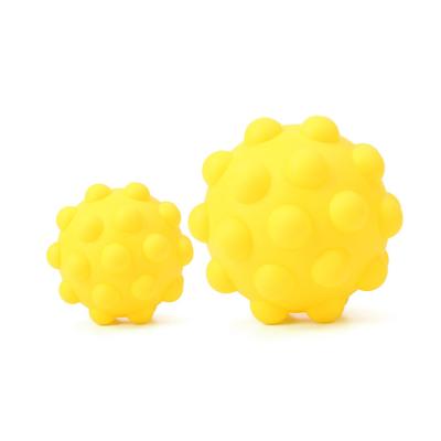 China Educational Jumping Sensory Ball Funny Pushing Person Noises 3D Pushing Person Toy Stress Squeeze Bubble Silicone for sale