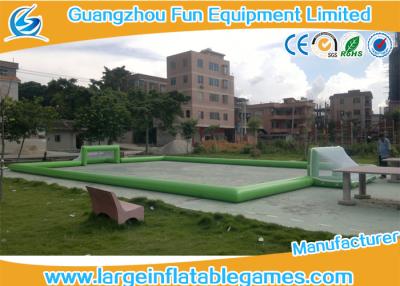 China Campo de fútbol inflable del verde de la lona del PVC de Platón, campo de fútbol inflable de la burbuja en venta