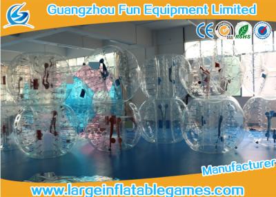 China bola de parachoques de Zorbing del fútbol de la burbuja del 1.5m de fútbol del balón de la bola humana inflable del hámster en venta