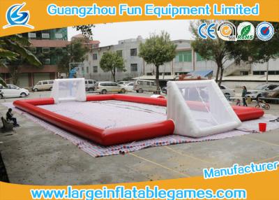 China Campo de fútbol inflable rojo, adulto inflable o niños de Flor de la arena del fútbol en venta