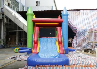 China castillo animoso inflable de la lona del PVC de 0.55m m con el tobogán acuático en venta