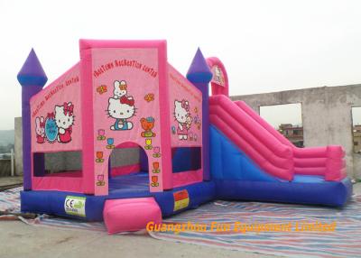 China Castillo animoso inflable modificado para requisitos particulares del patio al aire libre, gorila inflable del Hello Kitty para el alquiler en venta