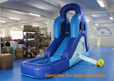 China Diapositiva inflable comercial azul de la UL del CE, pequeño tobogán acuático interior de los niños en venta