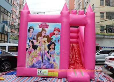 China Castillo animoso de salto inflable de la despedida de la diapositiva comercial de la casa para el centro del juego en venta