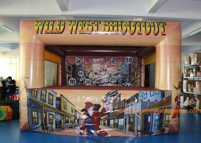 China 0.45mm Plato PVC Inflatable Wild West Shoot Game With Digital Printing for sale