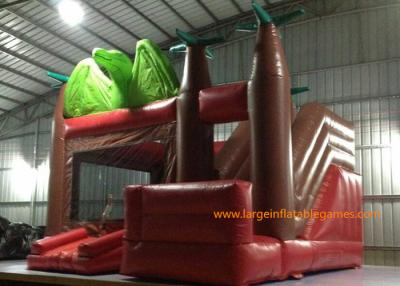 China Customized Size Inflatable Jumping Castle With Bouncy House / Slide Dinosaur Theme for sale